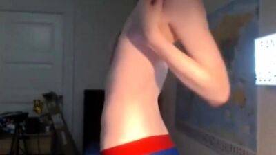 Uncircumcised redhead in undies - drtuber