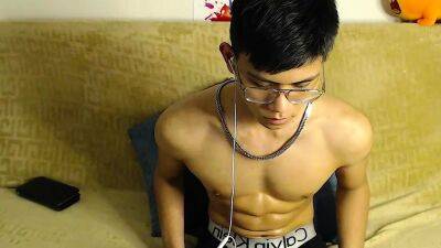 Exclusive Skinny Asian beat the meat Part 2 doing a Cam Show - drtuber