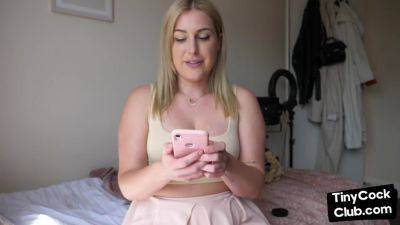 SPH busty amateur babe talks dirty about small penises - hotmovs.com - Britain