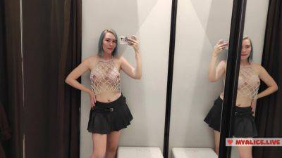 Masturbation In A Fitting Room In A Mall. I Try On Haul Transparent Clothes In Fitting Room And Mast - hclips