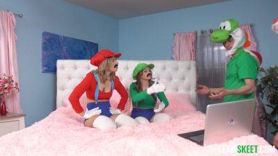 Mario Bros role play perversions lead teen sluts to insane sex - xbabe.com