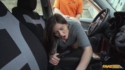 Adorable babe fucks with her driving instructor and loves it - xbabe.com